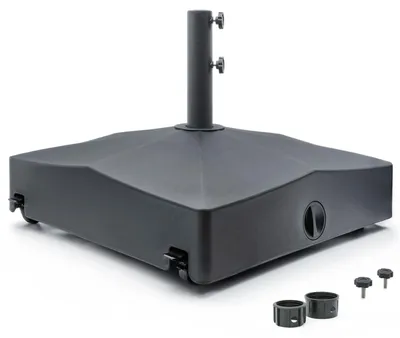 Produktbild von osoltus Schirmständer Sonnenschirmfuß befüllbar 50kg Kunststoff rollbar