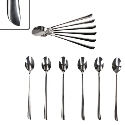Produktbild von 12er Set Twist lange Latte Macchiato Löffel 12 Pers Longdrink Eis Edelstahl