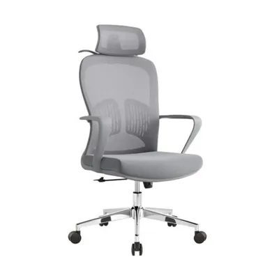 Immagine prodotto di Sedia da ufficio ergonomica Baby Mix con poggiatesta e supporto lombare, grigia