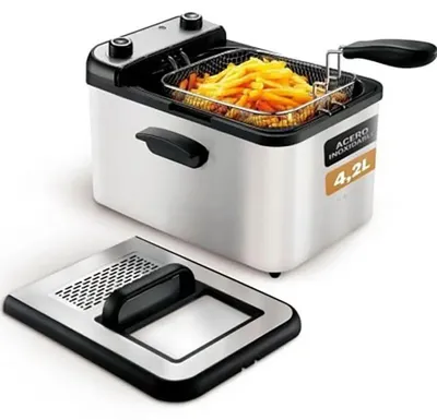 Produktbild von Grunkel MAXIFRYPRO, Fritteuse, 4,2 l, 190 °C, 30 min, Einzelbild, Edelstahl
