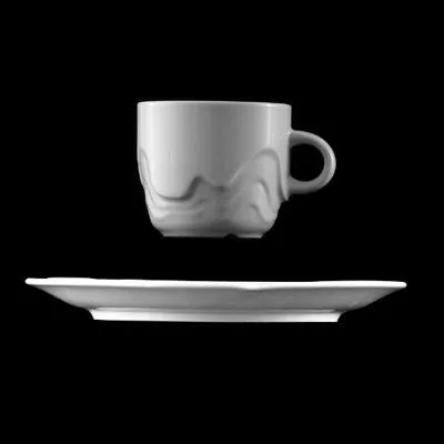 Produktbild von Tasse mit Untertasse 170 ml, weißes Porzellan, Melodie, G. Benedikt