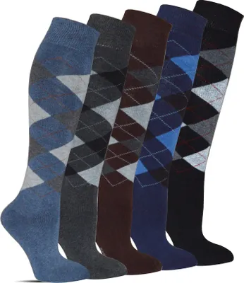 Produktbild von Frostfighter Kniestrümpfe Herren Thermokniestrümpfe, Winter (4-Paar) fusselfreies Innenfutter, Vollfrottee Innenfutter, Thermo, Skistrümpfe, Karo