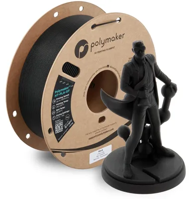 Produktbild von Polymaker HT-PLA-GF Filament 1.75 mm 1 kg Black
