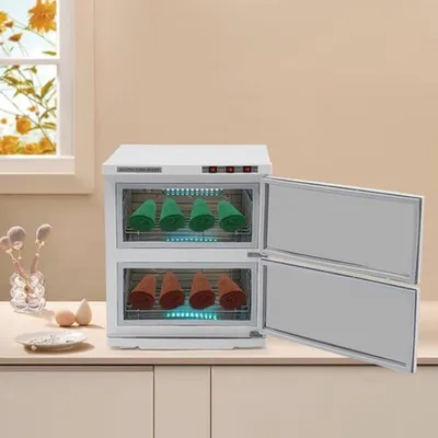 Imagen del producto de Calentador de toallas: aparato eléctrico para salones de belleza y uso doméstico, amplio y eficiente