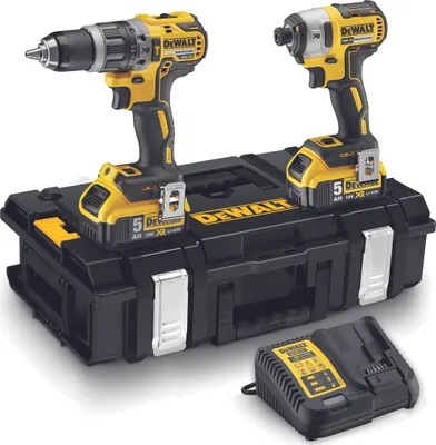 Zdjęcie produktu dla DeWALT DCK266P2, Sterownik udarowy, Uchwyt pistoletowy, Żółty, Bateria, 5 Ah
