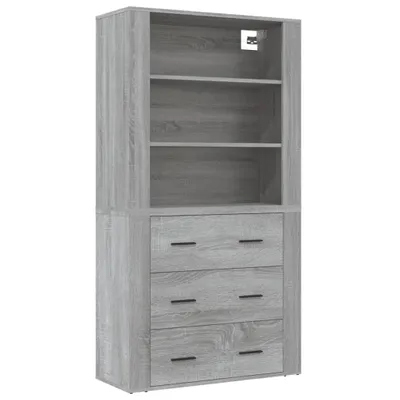 Produktbild von Highboard Grau Sonoma Holzwerkstoff