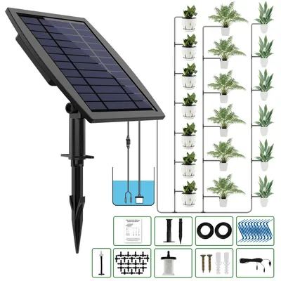 Solar-Tropfbewässerungsset, 12 Timer, 20–30 Töpfe