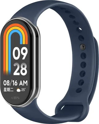 Productafbeelding van imoshion Siliconen Sport bandje voor de Xiaomi Smart Band 8 / 9 - Donkerblauw