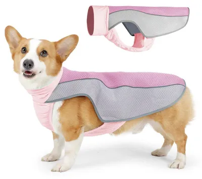 Produktbild von Kühlweste für Hunde Sommer Atmungsaktiv Mesh Rosa L
