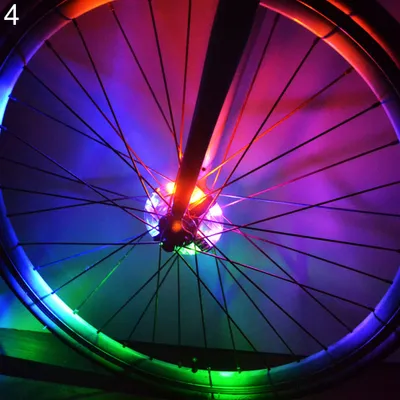 Produktbild von LED Magic Front Tail Speichenrad Warnleuchte Fahrrad Radfahren Fahrradzubehör-Mehrfarbig