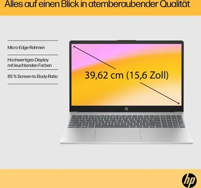 Produktbild von HP Laptop 15-fc0476ng, AMD Ryzen™ 7, 2 GHz, 39,6 cm (15.6"), 1920 x 1080 Pixel, 16 GB, 512 GB