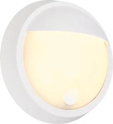 Obrázek produktu pro Venkovní nástěnné svítidlo Briloner Puni LED, dobíjecí baterie, 3krokový dotykový stmívač, časovač, bílé, rozměry: Ø17 x 7 cm
