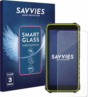 Produktbild von 3x Savvies Schutzglas Folie für Ulefone RugKing 2 Pro 9H Panzer Schutzfolie Glas Displayschutz klar transparent