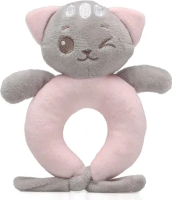 Zdjęcie produktu dla Grzechotka kot 16 cm różowa