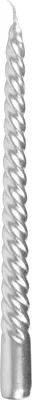 Image de Bougie MagicHome Noel, 25 cm, pack 2 pcs, argentee, spirale, torsadee