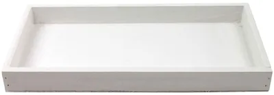 Image de Plateau de service en bois rectangulaire blanc 30 x 15 cm comme plateau décoratif