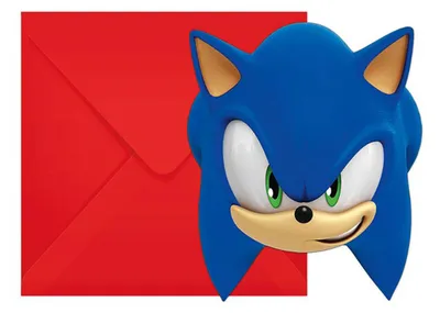 Produktbild von Einladung Sonic 6Stk.