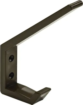 Produktbild von Hettich Hut- & Mantelhaken 13,5 x 1,8 x 9,0 cm Kunststoff braun - 1 Stück