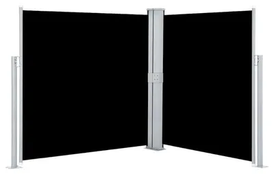 Produktbild von Seitenmarkise ausziehbar - Sichtschutz und Windschutz - 140 x 600 cm - Für Garten, Terrasse und Hof - Schwarz