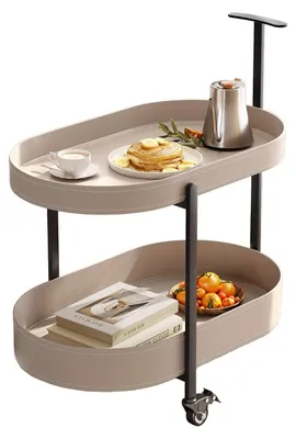 Immagine prodotto di Carrello portaoggetti - Carrello - Carrello da cucina - Carrello di servizio - Carrello portaoggetti - Due ripiani - Mobile con 4 ruote