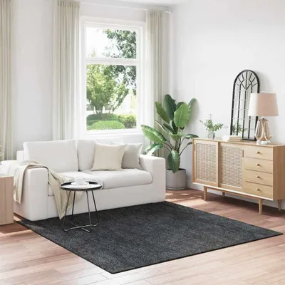 Produktbild von Anti-Rutsch Shaggy Teppich Dunkelgrau 200 x 200 cm PP