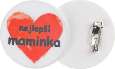 Image de Plaque "MEILLEURE MAMAN" - 35 cm (diamètre) - Blanc, rouge, noir