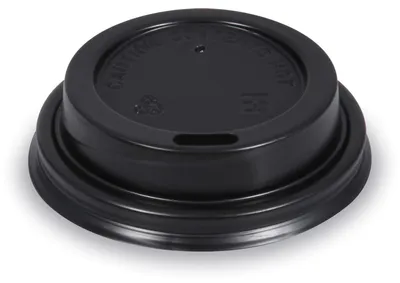 Produktbild von 1000x Domdeckel schwarz für Pappbecher mit Ø 62mm