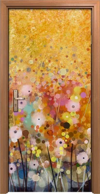 Produktbild von Türposter 90x200 cm Türaufkleber Türtapete Türfolie Klebefolie Natur landschaft Blume wiese