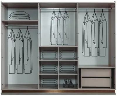 Produktbild von Weißer Schlafzimmer Kleiderschrank Glasschrank Holzschrank Moderne Möbel