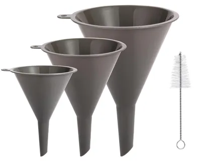 Image de Ensemble de 3 entonnoirs de cuisine, en plastique, de diamètre 12 cm, 10 cm et 7,5 cm, pour bouteilles