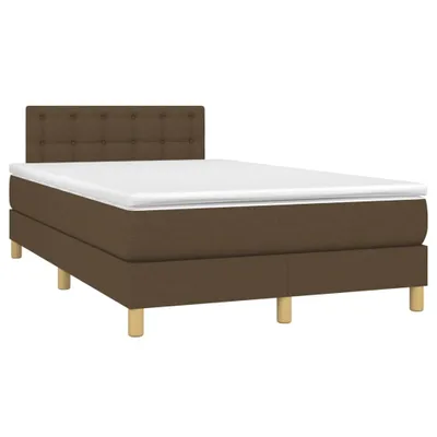 Produktbild von vidaXL Boxspringbett mit Matratze Dunkelbraun 120x200 cm Stoff