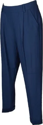 Produktbild von Lange, weite Damenhose aus Viskose-Fleece mit Umschlag und Falten RAGNO Artikel 70694W, 3 - TERZA, Viscosa 94%,Elasthan 6%