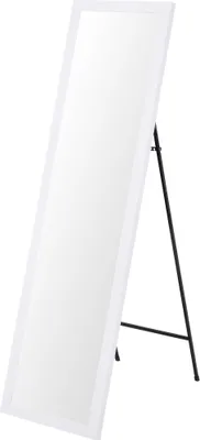 Produktbild von H&S Collection - Durchgangsspiegel Weiß- 126 x 36 cm - Sichtspiegel - Durchgangsspiegel - Standspiegel - Schminkspiegel