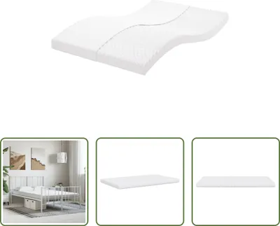 Immagine prodotto di The Living Store Materasso in schiuma Bianco 140x200 cm a 7 zone livello di rigidità 20 ILD
