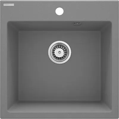Zdjęcie produktu dla Deante - Zlewozmywak granitowy EVORA 1-komorowy 50x50 cm szary metalik
