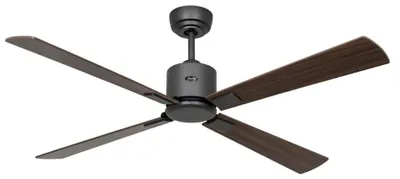 Produktbild von Energiespar Deckenventilator mit Fernbedienung Eco Neo III WiFi 132 cm Basaltgrau Flügel Nussbaum / Kirschbaum
