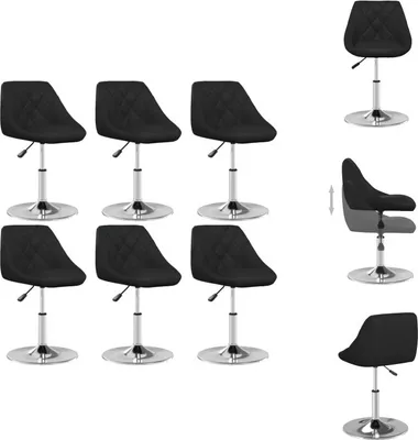Produktbild von vidaXL Esszimmerstühle 6 Stk. Schwarz Kunstleder -  Esszimmerstühle