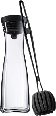 Produktbild von WMF Basic Wasserkaraffe mit Reinigungsbürste, Glas-Karaffe 1,0l, Höhe 30,2 cm, Silikondeckel, CloseUp-Verschluss