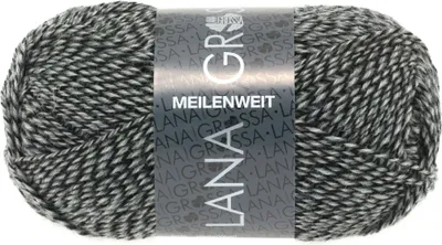 Produktbild von Lana Grossa - Meilenweit 4-fach 50g 1178 natur grau schwarz