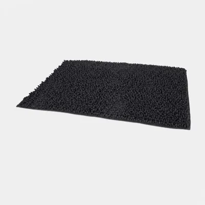 Produktbild von Livina Home Badematte Premium Chenille, Schwarz, 2er-Set