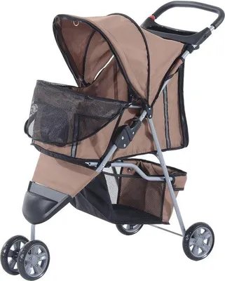 Produktbild von Hundewagen - Hundebuggy - Buggy - für Hunde - Stroller - Kaffeebraun - für Hunde