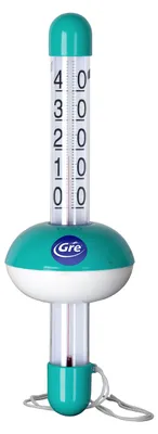 Produktbild von Schwimmbadthermometer Poolthermometer - Schwimmend - Doppelte Anzeige - 20 x 5 x 50 cm - Weiß