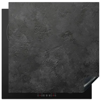 Obrázok produktu pre MuchoWow® Kryt na sporák - Ochrana pred indukciou - 78x78 cm - Kryt na sporák z vinylu - Zväčšuje pracovnú plochu - Kryt na sklokeramickú varnú dosku - Dekorácia do kuchyne - Jednodielny - Betón - Ochrana pred indukciou - Štruktúra - Sivá - Indukčná podložka - Jednodielna