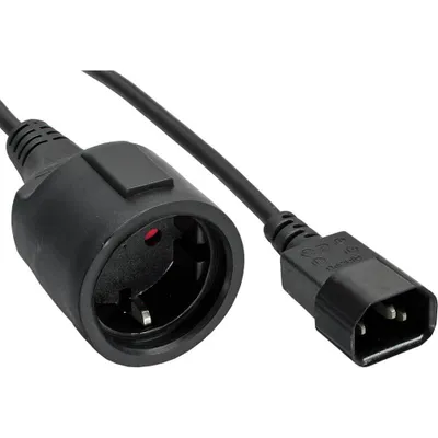 Zdjęcie produktu dla InLine 16659K, 0,5 m, Wtyczka zasilająca typu F, C14 panel, H05VV-F