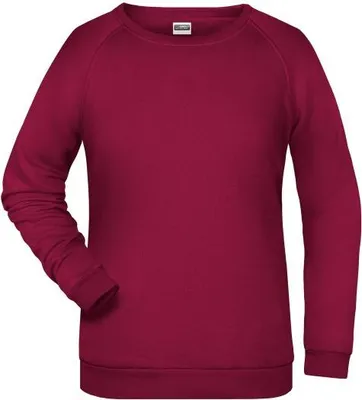 Produktbild von Rundhals-Sweatshirt mit Raglanärmeln für Damen wine, Gr. M