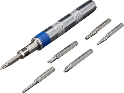 Produktbild von 6-in-1-Schraubendreher-Set, 1/4-Zoll-Schlagschrauber, Entferner fuer verrostete, festsitzende, gebrochene Verbindungselemente mit vollstaendigen Spezifikationen