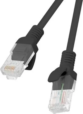 Produktbild von LANBERG Patchkabel CAT.5E UTP 15m Fluke Zertifikat schwarz