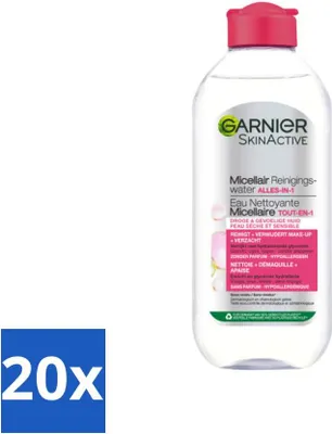 Produktbild von Garnier - SkinActive - Mizellen-Reinigungswasser - Trockene & empfindliche Haut - Feuchtigkeitsspendend & Reinigend - 400 ml - Vorteilspack - 20 Stücke