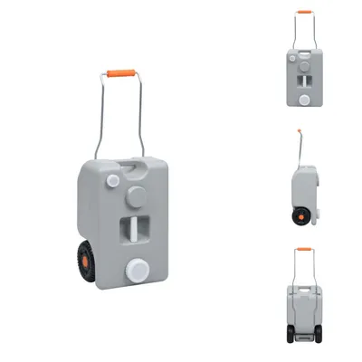 Produktbild von vidaXL Camping-Wassertank mit Rollen 25 L Grau -  Camping & Wandern