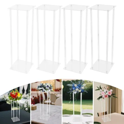 Image de Support transparent en acrylique pour vases à fleurs
